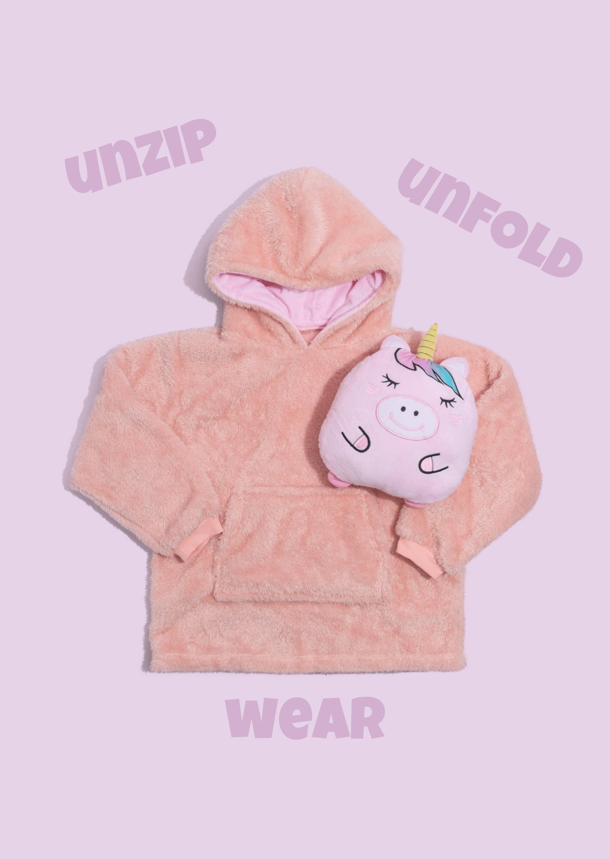 Unicorn PUP X hooded blanket